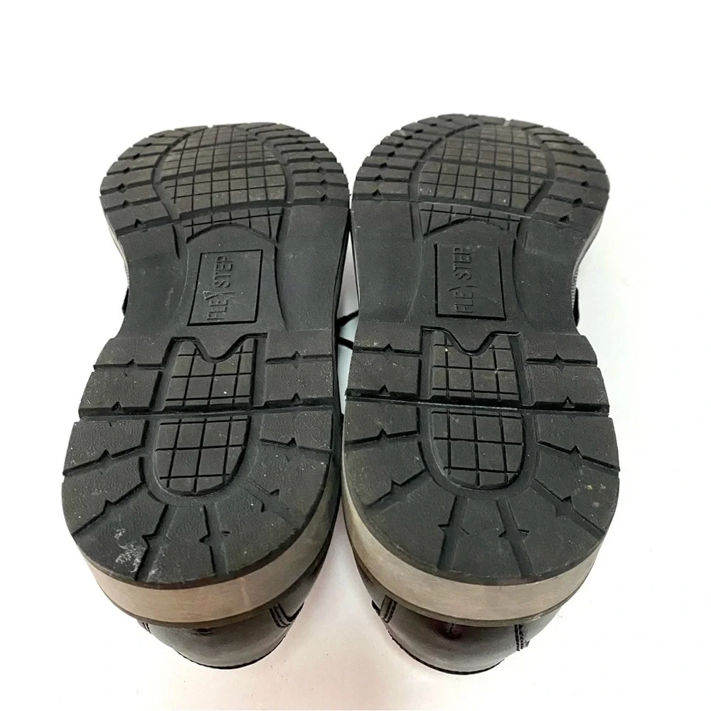 Flex Step Logan Black Lace-up Dress Business Casual Shoes 9M